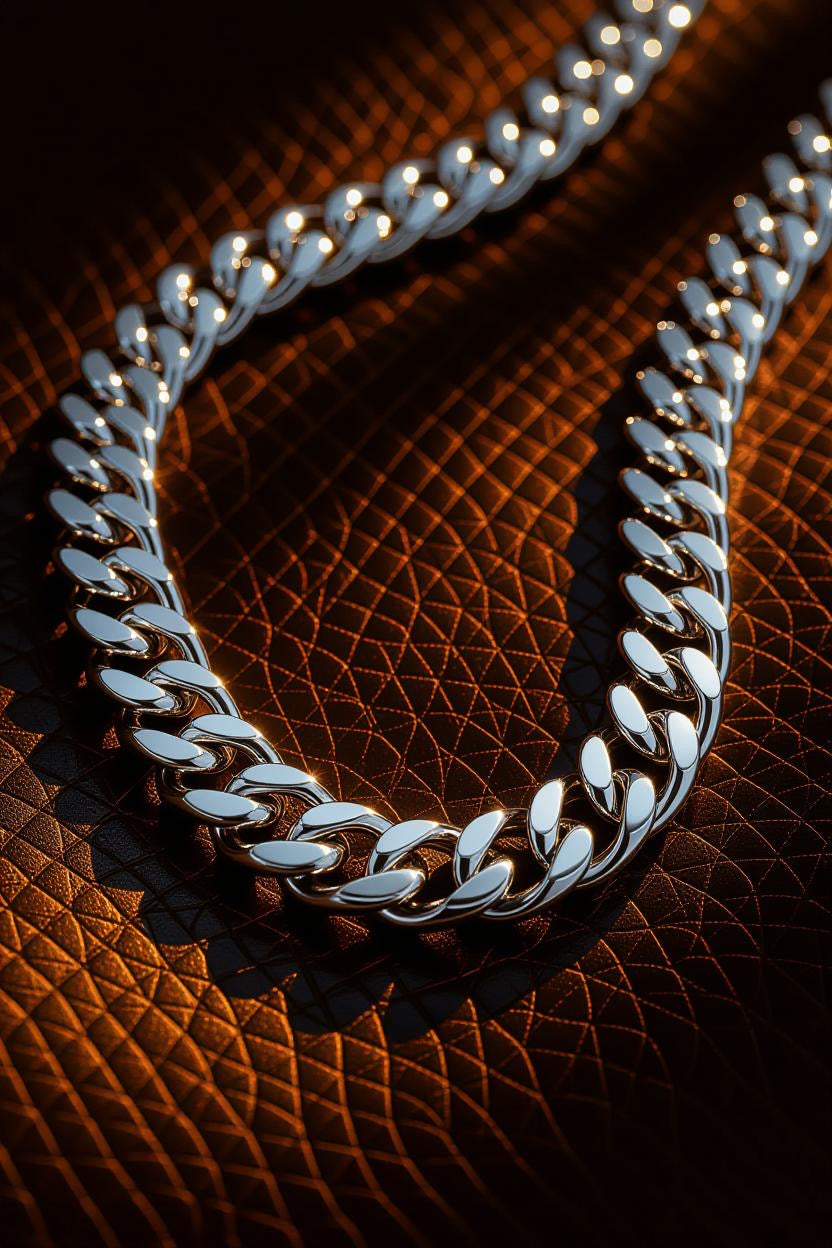 13mm Silver Stainless Steel Cuban Link Chain