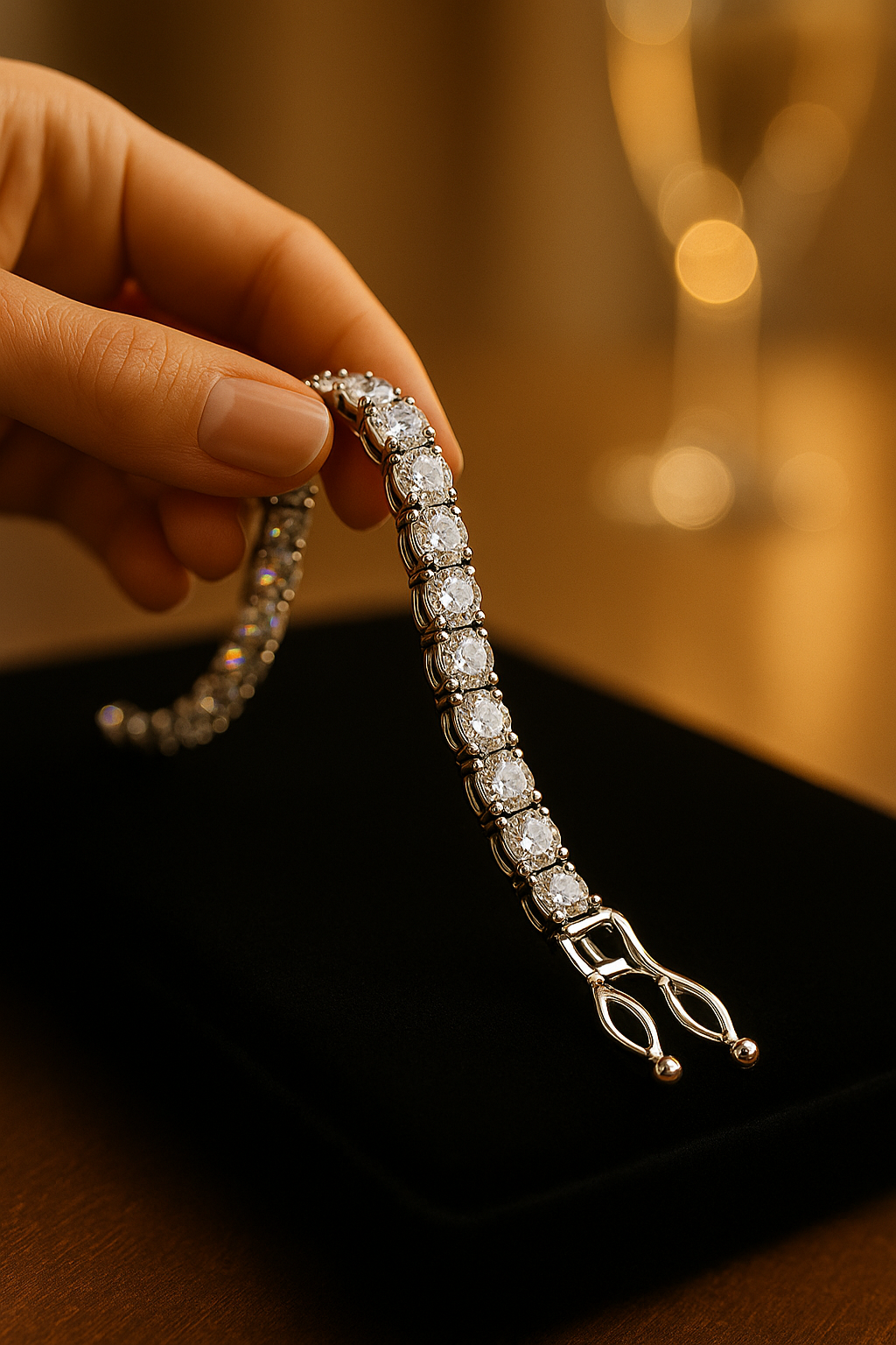 Moissanite Tennis Chain Bracelet