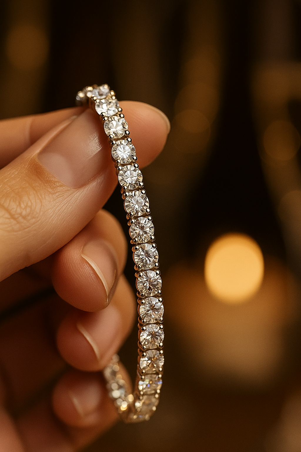 Moissanite Tennis Chain Bracelet