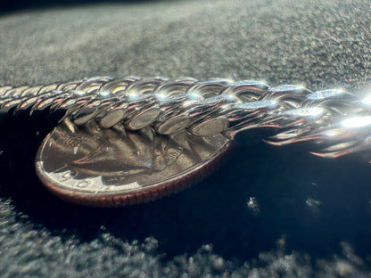 8mm Silver Stainless Steel Cuban Link Chain