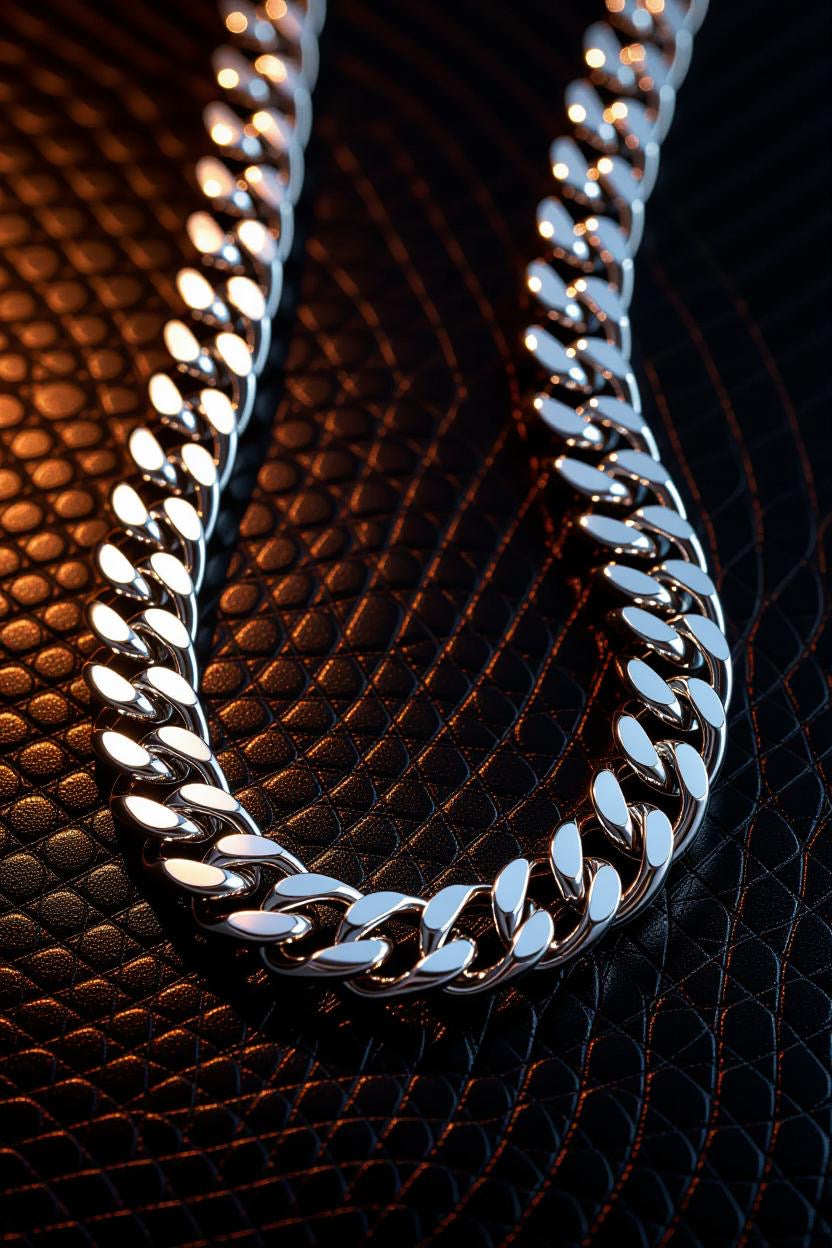 13mm Silver Stainless Steel Cuban Link Chain
