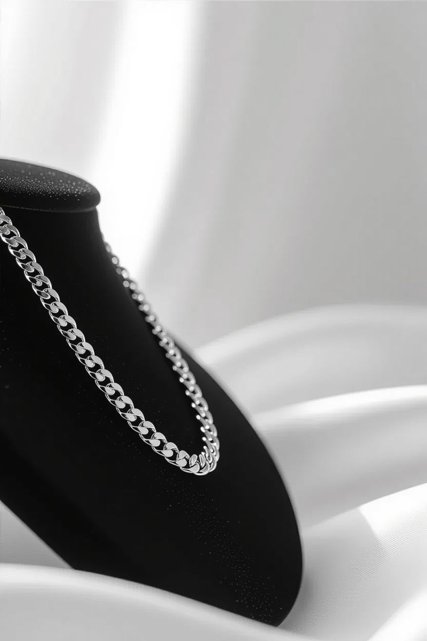 5mm Silver Stainless Steel Cuban Link Chain