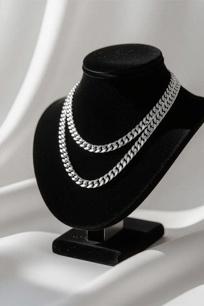 5mm Silver Stainless Steel Cuban Link Chain