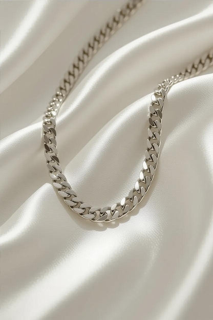 5mm Silver Stainless Steel Cuban Link Chain
